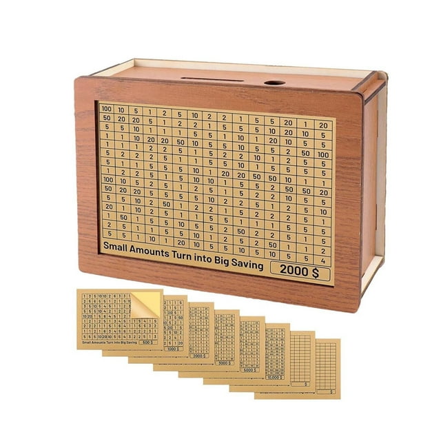 Precio reducido por tiempo limitado!Hucha de madera marrón claro, artesanía de madera de regalo para niños