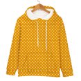 thumbnail image 5 of Women's Polka Dot Print Drawstring Hooded Sweatshirt with Pocket, Soft Breathable Long Sleeve Casual Pullover for Spring Autumn Streetwear, Beach Vacations and Daily Fashion Yellow S, 5 of 8