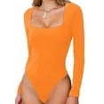 thumbnail image 3 of Body de manga larga para mujer, leotardo corporal ajustado y encantador a la moda para bailar S naranja YUNYI BRAND  Deportes, 3 of 8