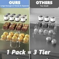thumbnail image 4 of 3 Tier Dessert Table Display Set, Clear Acrylic Cupcake Stand Buffet Risers for Pastry Cookie Cake, Tiered Food Display Stands Tier Platter Serving Trays for Wedding Birthday Party Baby Shower -Clear, 4 of 10