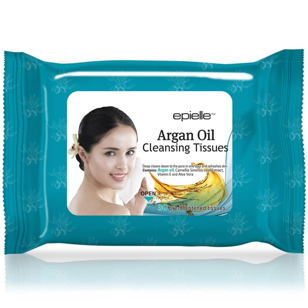 Epielle KBeauty Argan Oil Cleansing Tissues for All Skin Types, 30