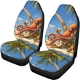 thumbnail image 5 of Uourmeti Octopus Beach Print Car Seat Covers Set 3 Pack Car Seat Covers Full Set Interior Interior Accessories Suitable for Cars Truck, 5 of 10