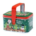 thumbnail image 3 of Feltree Christmas Tin Gift Box with Handle for Snacks Candy Cookies Portable Sealed Storage Holiday Party Favor, 3 of 7