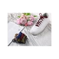 thumbnail image 3 of INSPIRE CHIC 1 Pair Round Rope Dual Colored Striped Shoelace Shoe Strings for Boots Sneakers 150cm/59.06" White Gray, 3 of 4