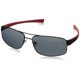thumbnail image 1 of TAG Heuer 0255110 LRS Gafas de sol rectangulares con lentes grises polarizadas con montura completa negro rojo TAG Heuer 6.60255E+14, 1 of 1
