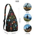 thumbnail image 3 of Gamer Gift Sling Backpack - Digital Loading Screen & Strategy Mode Pattern, Fashionable Water-Resistant Pack for Students, 3 of 4