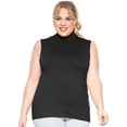 thumbnail image 2 of Stretch Is Comfort Women's Plus Oh so Soft Sleeveless Mock Neck Top | Adult Xlarge-4x, 2 of 6