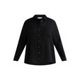 thumbnail image 3 of Time and Tru Women's Double Cloth Cotton Shirt with Long Sleeves, Sizes XS-XXXL, 3 of 5