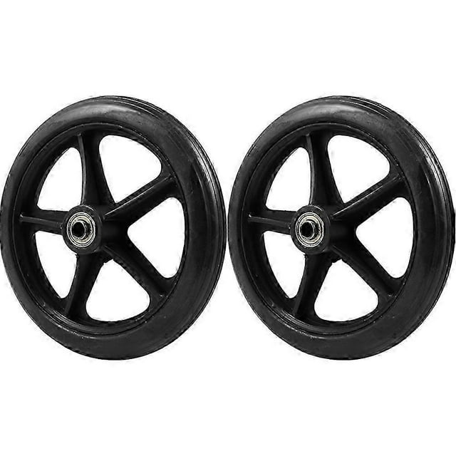 Universal Walker Wheels Replacement Parts For Elderly Mobility 5.95.92in Black Wear-resistant Functionality 2Pcs