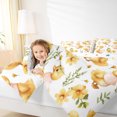 thumbnail image 4 of jejeloiu Kawaii Duck Full Size Comforter Sets,Cartoon Flower Bedding Comforter Set,Yellow White Green Bedding Sets For Girl Kids,Luxury Bedroom Decor Reversible,3pcs, 4 of 8