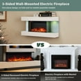 thumbnail image 6 of Mondawe 32" Electric Fireplace wall mounted 3 side fireplace with Adjustable LED Flame & Remote Control, 6 of 11