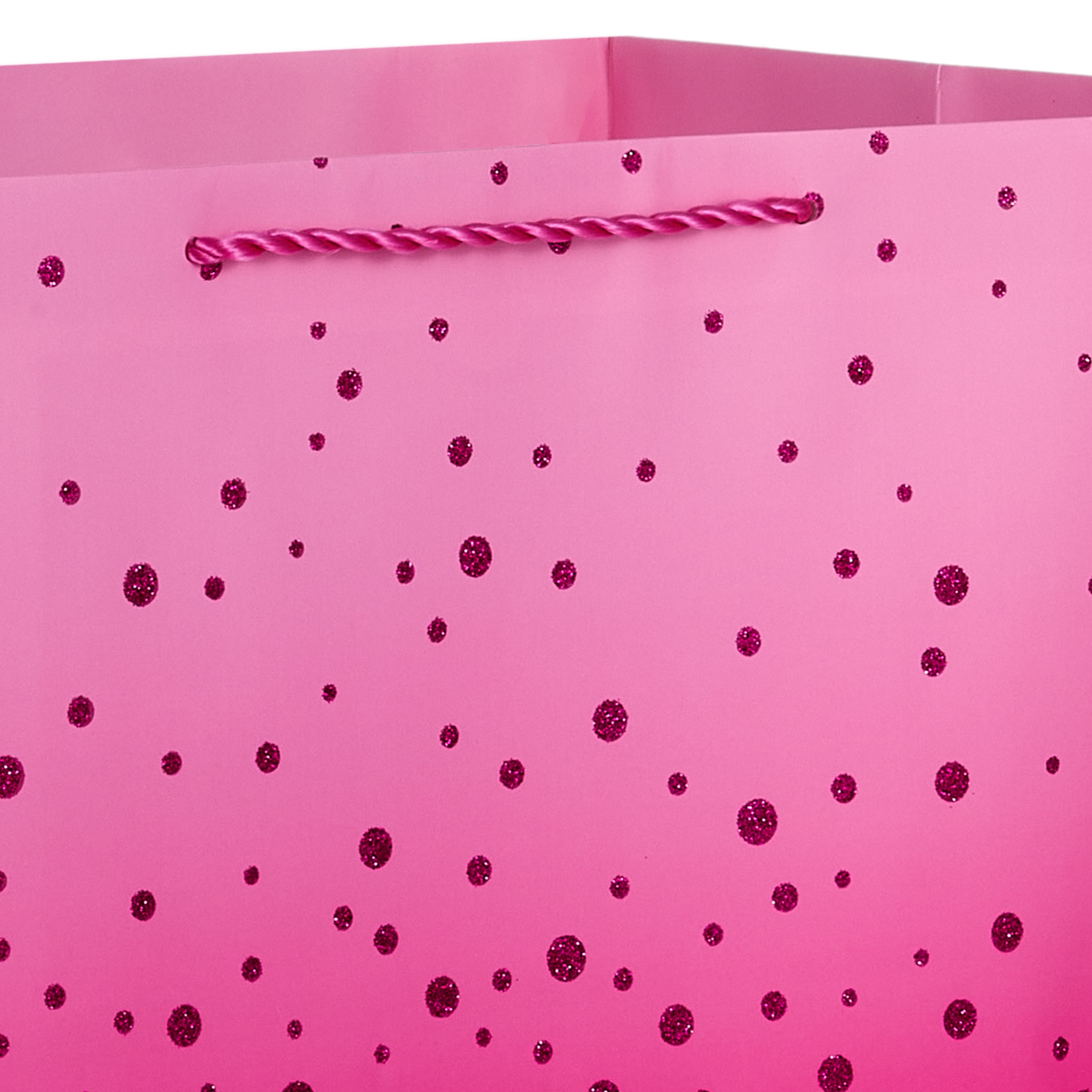 Hallmark Extra-Deep Gift Bag (Pink With Cascading Pink Dots)