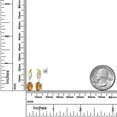 thumbnail image 6 of Gem Stone King 2.27 Ct Oval 8x6mm Orange Red Madeira Citrine 925 Silver and 10K Yellow Gold Lab Grown Diamond Dangle Earrings, 6 of 6