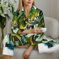 thumbnail image 6 of Kdxio Big bass fish Women's Pajama Sets Long Sleeve Button Down Sleepwear Nightwear Soft Pjs Lounge Sets(S-XXL)-XX-Large, 6 of 7