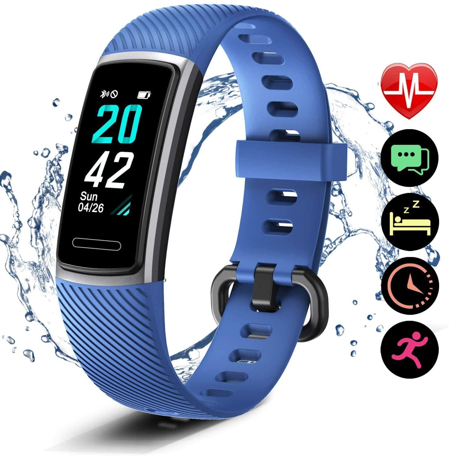 Smartwatch Fitness Smart Armband Tracker IP68 Wasserdicht Sport für IOS Android