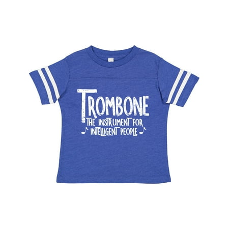 

Inktastic White Intelligent Trombone Rough Text Gift Toddler Boy or Toddler Girl T-Shirt