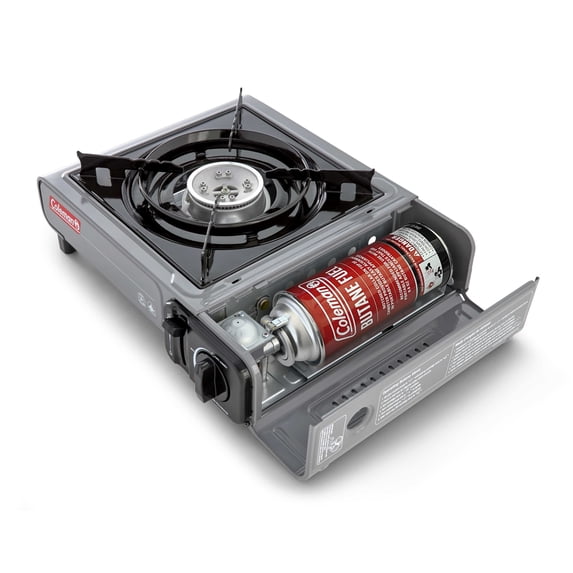 Coleman Tabletop Portable Butane Gas Camping Stove, 1 Burner, Gray