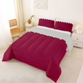 thumbnail image 2 of Manfei Qatar Flag Queen Comforter Set,Red White Comforter Sets Queen,Light Gray Reversible,3-Piece,1 Comforter and 2 Pillowcases, 2 of 7