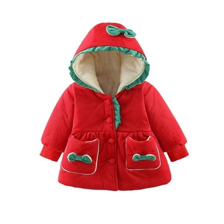 

Baby Girls Winter Quilted Coats Toddler Hooded Contrast Color Puffer Jacket Hoodie Cardigan Kids Winter Outwear