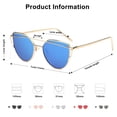 thumbnail image 3 of Gafas de Sol SOJOS Ojo de Gato SJ1001 para Mujer con Lentes Espejados, 3 of 5
