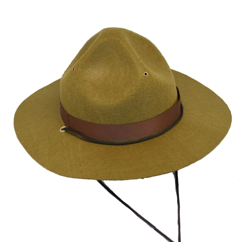 Olive Green Park Ranger/Mountie/ Smokey Bear Hat-One Size Fits Most Adults