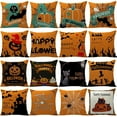 thumbnail image 2 of Yidarton Halloween Home Printing Pattern Pillow Cover Letter Cartoon Pumpkin Printed Pillowcase Car Sofa Cushion Cover, 2 of 6