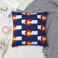 thumbnail image 7 of Living Room Sofa Pillow Cover Colorado Flag Digital Printed Square Cushion Cover 12"x12", 7 of 7