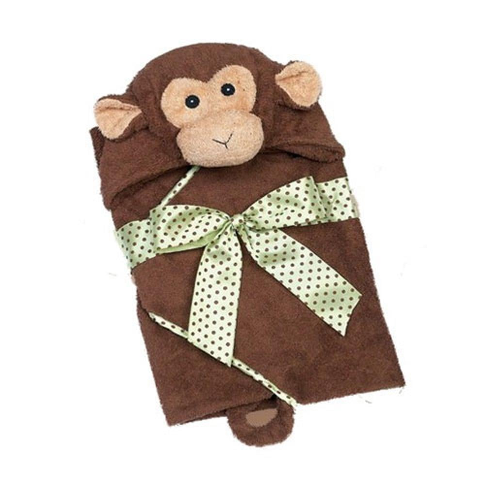 monkey hooded towel