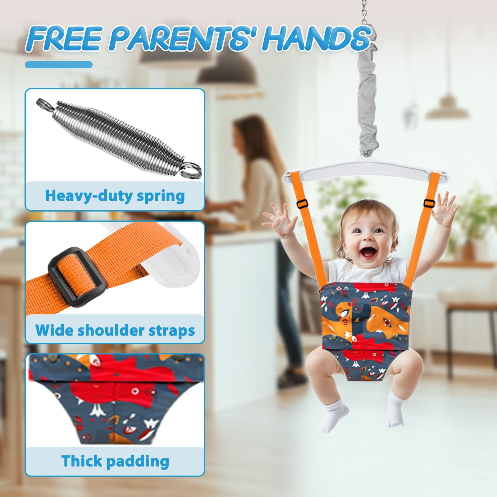 G TALECO GEAR Foldable Toddler Swing, 2 in 1 Swing Sets for Backyard, Easy to Install & Store, Blue