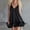 Black, variant on Plus Size Women's Bubble Mini Dress Dressy Sleeveless Adjustable Straps Summer Dresses V Neck Backless Cocktail Dress