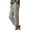 Gray, variant on Inleife Womens Breathable Summer Beach Pants Ladies Lace Trim Elastic Waist Joggers with Pockets Casual Trousers for Daily Wear