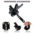 thumbnail image 4 of EIGTHTAIL Fence Gate Latch Carbon Steel Gate Handle Latch For Wooden Fence Outdoor, 4 of 6