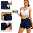 thumbnail image 5 of Rosvigor Womens Athletic Shorts High Waisted Running Shorts Gym Workout Shorts with Pockets, 5 of 7