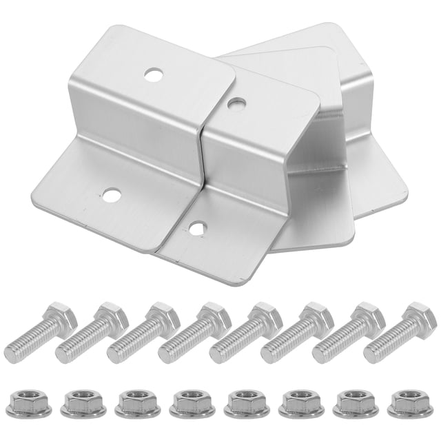 OULII 4Pcs Solar Panel Mounting Z Brackets Z Shaped for RV and Recreational Activities 11.8X7.9X3.9in