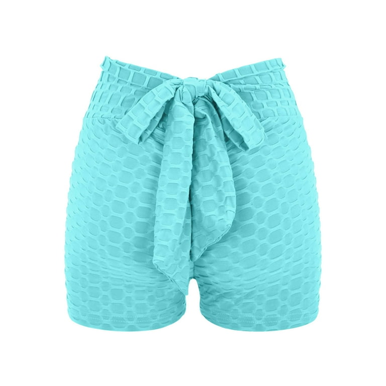 fvwitlyh Yoga Pants Large Short Ladies New Summer Honeycomb Fabric