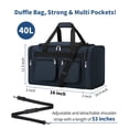 thumbnail image 4 of 20 inch Gym Bag for Men, Weekender Overnight Bag for Traveling (Navy), 4 of 6