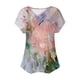 thumbnail image 4 of Fiudx Tops para Mujer Top Informal de Primavera y Verano de Manga Corta con Cuello En V para Mujer, 4 of 4