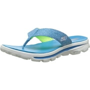 Skechers Performance Women's Go Walk Move Solstice Flip Flop,Turquoise,7 M US