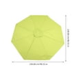 thumbnail image 2 of HONMEET Light Green Polyester Umbrella Canopy Weatherproof Sun Rain for Daily Use, 2 of 8