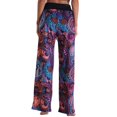 thumbnail image 5 of Women's Casual Pants, Women'S Drawstring Stretch Floral Print Long Wide Leg Pants,Women's Casual Pants L, 5 of 5