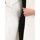 thumbnail image 5 of Abrigo largo de manga larga con cinturón y cuello de solapa INSPIRE CHIC para mujer, color blanco, talla XS, 5 of 6