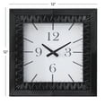 thumbnail image 3 of DecMode 12" Black Metal Wall Clock, 3 of 7