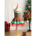 thumbnail image 5 of vastwit Gingerbread Man Costume for Kids Girls Christmas Cookies Ballet Dance Leotard Tutu Dress Brown 6, 5 of 7