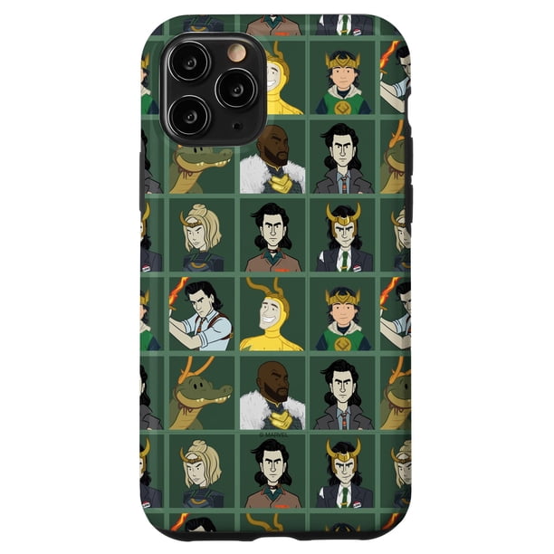 Funda para teléfono Marvel Loki Variants Character Grid Green iPhone 11 Pro