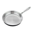 thumbnail image 2 of 304 Stainless Steel Frying Pan, 3-Layer Flat Bottom Non-Stick Frying Pan, Low Smoke Cooking Pan, Healthy Cooking, Frying, Sauteing, Kitchen Essential for Cooking, Family Meals & Dinner Prep, 2 of 9