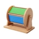 thumbnail image 2 of Tambor giratorio con espejo, juguete de madera para desarrollar la motricidad fina en preescolar, con forma de tambor rodante y arcoíris, ideal para b, 2 of 9