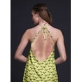 thumbnail image 5 of Bimba Leaves Printed Women Backless Halter Neck Summer Holiday BeachÂ&nbsp;Dress-X-Small, 5 of 6