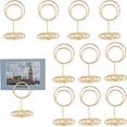 thumbnail image 1 of LAICAIW 10Pcs Gold Table Number Holders 2 inch Mini Place Card Holder Table Number Stands Memo Holder Stand Photo Clip Holder Stand Table Top Photo Holders Metal Card Table Holder for Wedding Party R, 1 of 7