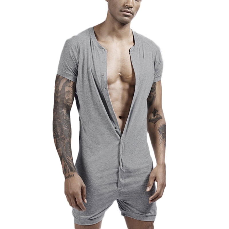 MENS BASELAYER THERMAL JUMPSUIT ALL IN ONE UNDERWEAR PLAYSUIT ZIP UP BODYSUIT