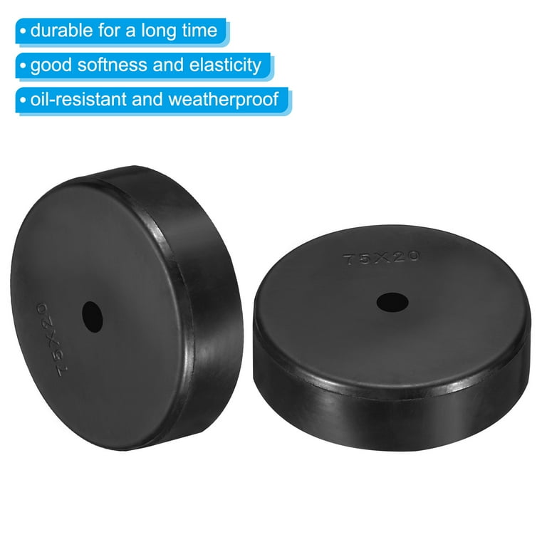 QUARKZMAN 4 stuks rubberen afstandhouders 50 mm OD 10 mm ID 40 mm hoogte ronde trillingsdemper van rubber dikke sluitringen voor thuis- en auto-accessoires